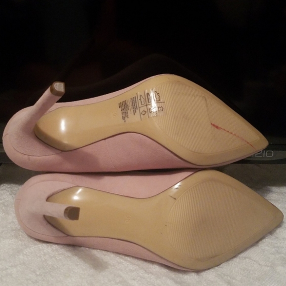 H&M Pink Suede Pointed Toe Heels Size US 7 - Picture 6 of 10